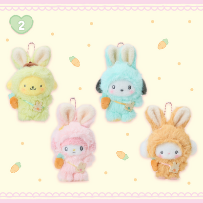 Sanrio Easter Rabbit Mascot Holder Plush Pompompurin My Sweet Piano Pochacco Cogimyun