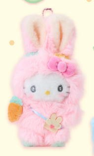Sanrio Easter Rabbit Mascot Holder Plush Cinnamoroll Hello Kitty My Melody Kuromi