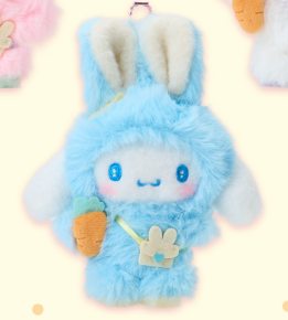 Sanrio Easter Rabbit Mascot Holder Plush Cinnamoroll Hello Kitty My Melody Kuromi