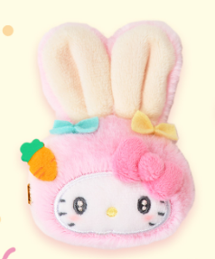 Sanrio Easter Rabbit Plush Hair Clip Fringe Clip Barrette Cinnamoroll Hello Kitty My Melody Kuromi )