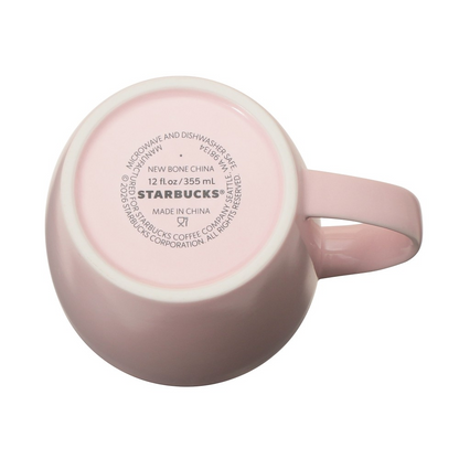 Starbucks Japan Mother’s Day 2026 Logo Mug Pink Beige Gold Rim 355ml
