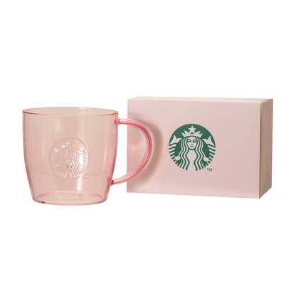 Starbucks Japan Mother’s Day 2026 Heat-resistant Glass Logo Mug Pink Beige 355ml