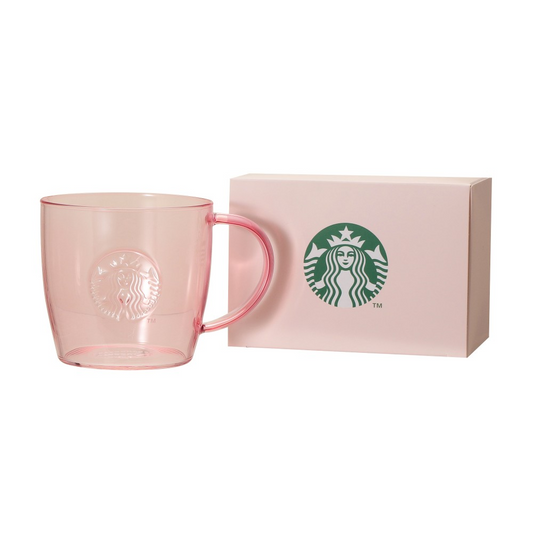 Starbucks Japan Mother’s Day 2026 Heat-resistant Glass Logo Mug Pink Beige 355ml