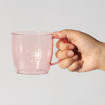 Starbucks Japan Mother’s Day 2026 Heat-resistant Glass Logo Mug Pink Beige 355ml