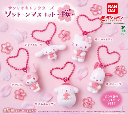Sanrio One-Tone Mascot SAKURA Charm Figure Miniature set of 5 types Japan