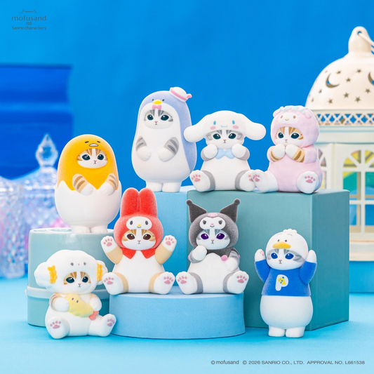 PSL mofusand × Sanrio Characters Fluffy Flocked Figure Collection vol.2 Set of 8