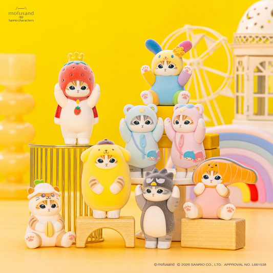PSL mofusand × Sanrio Characters Fluffy Flocked Figure Collection vol.3 Set of 8