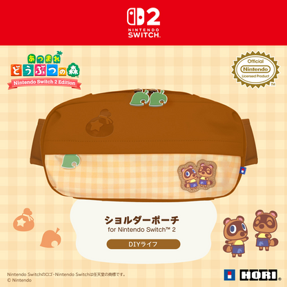 PSL HORI Nintendo Switch 2 Shoulder Pouch Animal Crossing New Horizons Licensed Japan