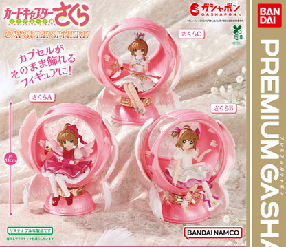 PSL Card Captor Sakura Capsule Sphere Pink Set of 3 Complete Set Capsule Toy Figure