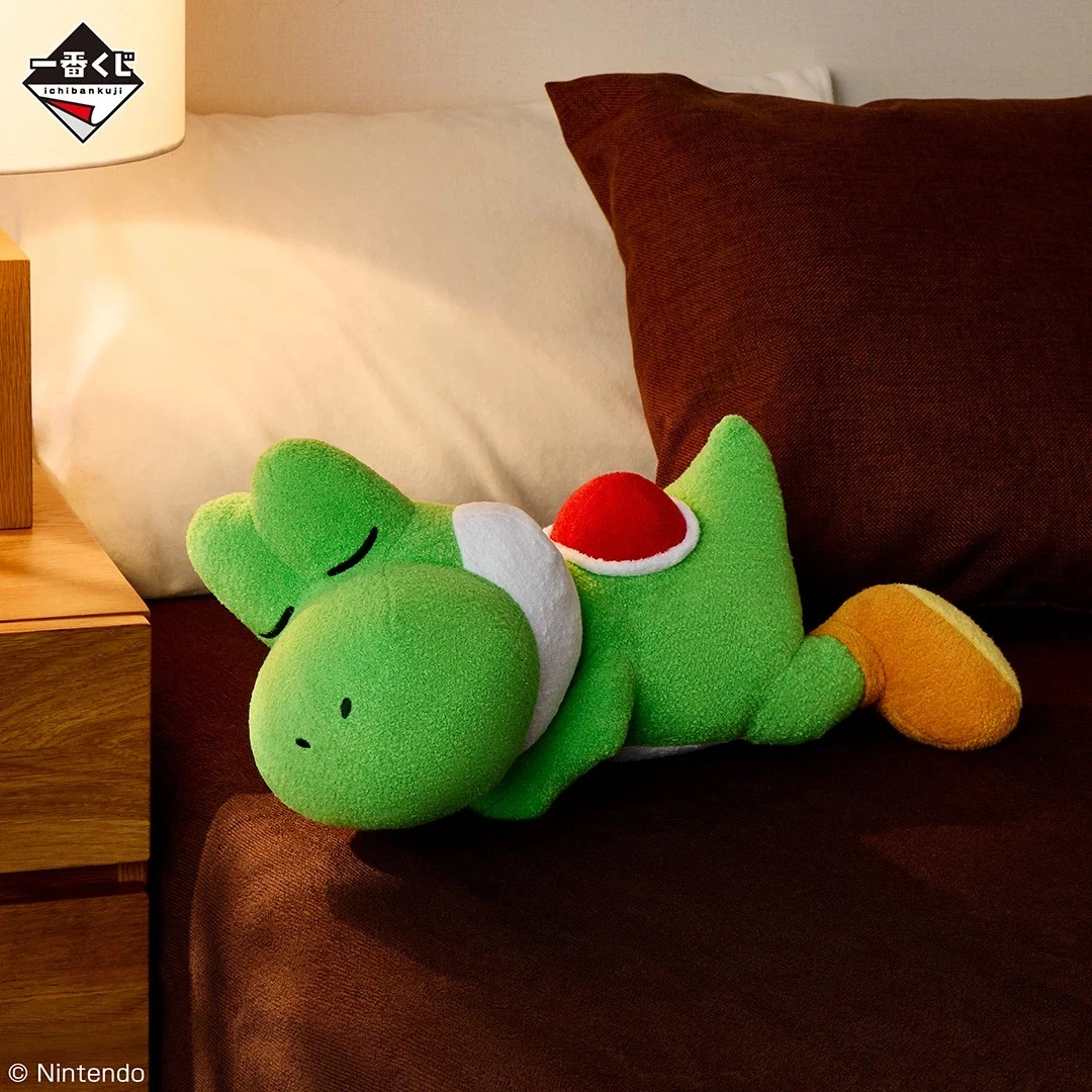 Yoshi Super Mario Ichiban Kuji Plush Doll Last One Award Sleeping 35cm Japan New