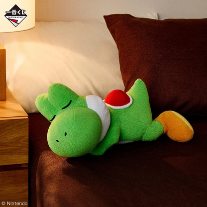 Yoshi Super Mario Ichiban Kuji Plush Doll Last One Award Sleeping 35cm Japan New