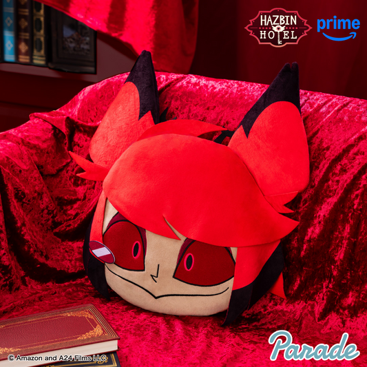 Welcome to Hazbin Hotel Plush Face Cushion Alastor 37cm Round1 Limited Japan NEW