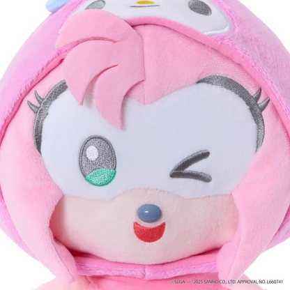 Sonic Friends × Sanrio Amy My Melody Characters Plush M SEGA JAPAN 12in
