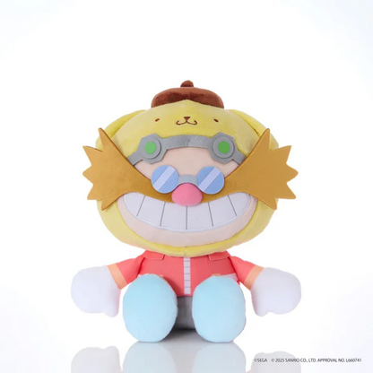 Sonic Friends × Sanrio Dr. Eggman Pompompurin Characters Plush M SEGA JAPAN 12in