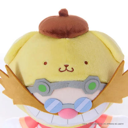 Sonic Friends × Sanrio Dr. Eggman Pompompurin Characters Plush M SEGA JAPAN 12in