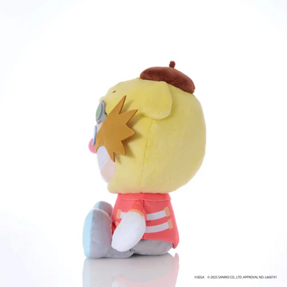Sonic Friends × Sanrio Dr. Eggman Pompompurin Characters Plush M SEGA JAPAN 12in