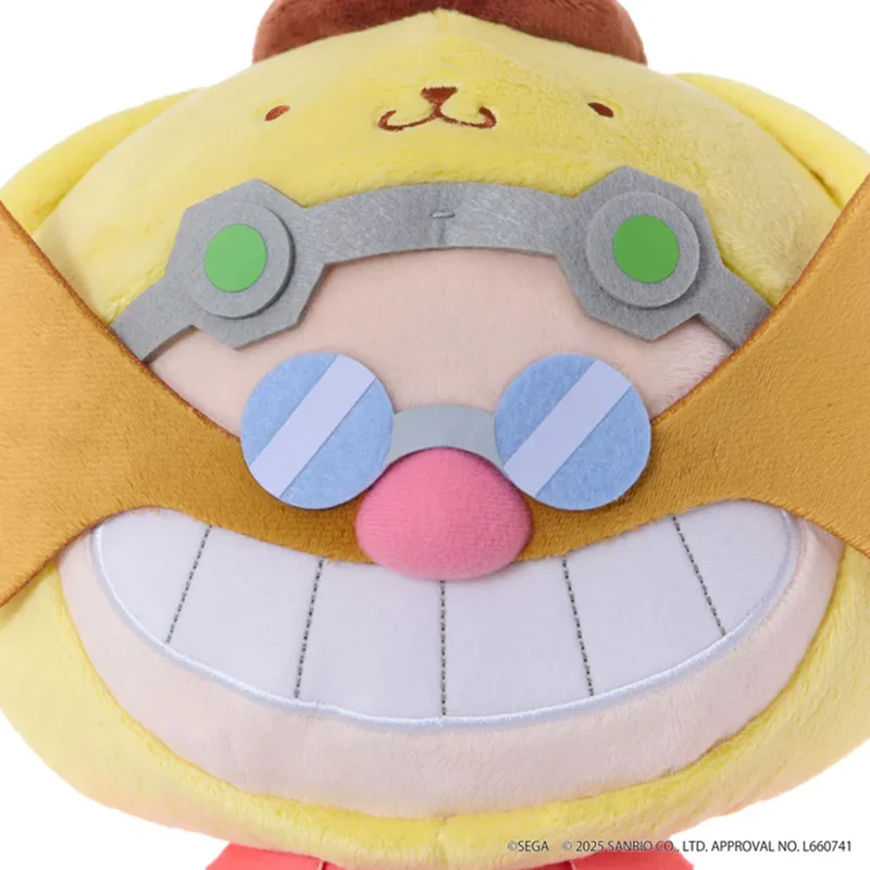 Sonic Friends × Sanrio Dr. Eggman Pompompurin Characters Plush M SEGA JAPAN 12in