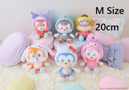 SONIC & FRIENDS Sanrio Characters Plush M set of 6 Japan NEW