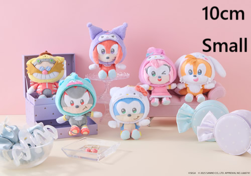 Set of 6 SONIC & FRIENDS Sanrio Characters Plush Mascot Charm SEGA 2026