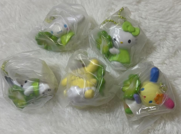 Sanrio Characters Four Leaf Clover Mascot complete set 5 Capsule Toy NEW