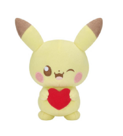Pokemon PokePeace Plush Toy Mellow Heart Pikachu 17cm