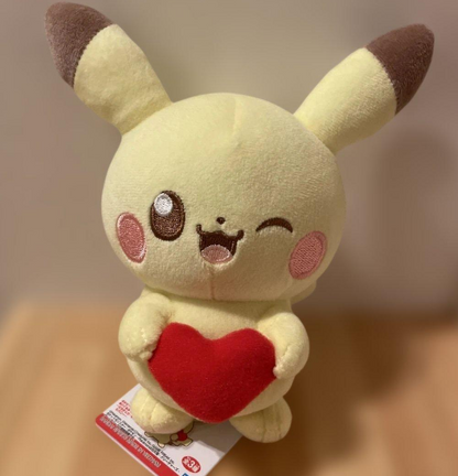 Pokemon PokePeace Plush Toy Mellow Heart Pikachu 17cm
