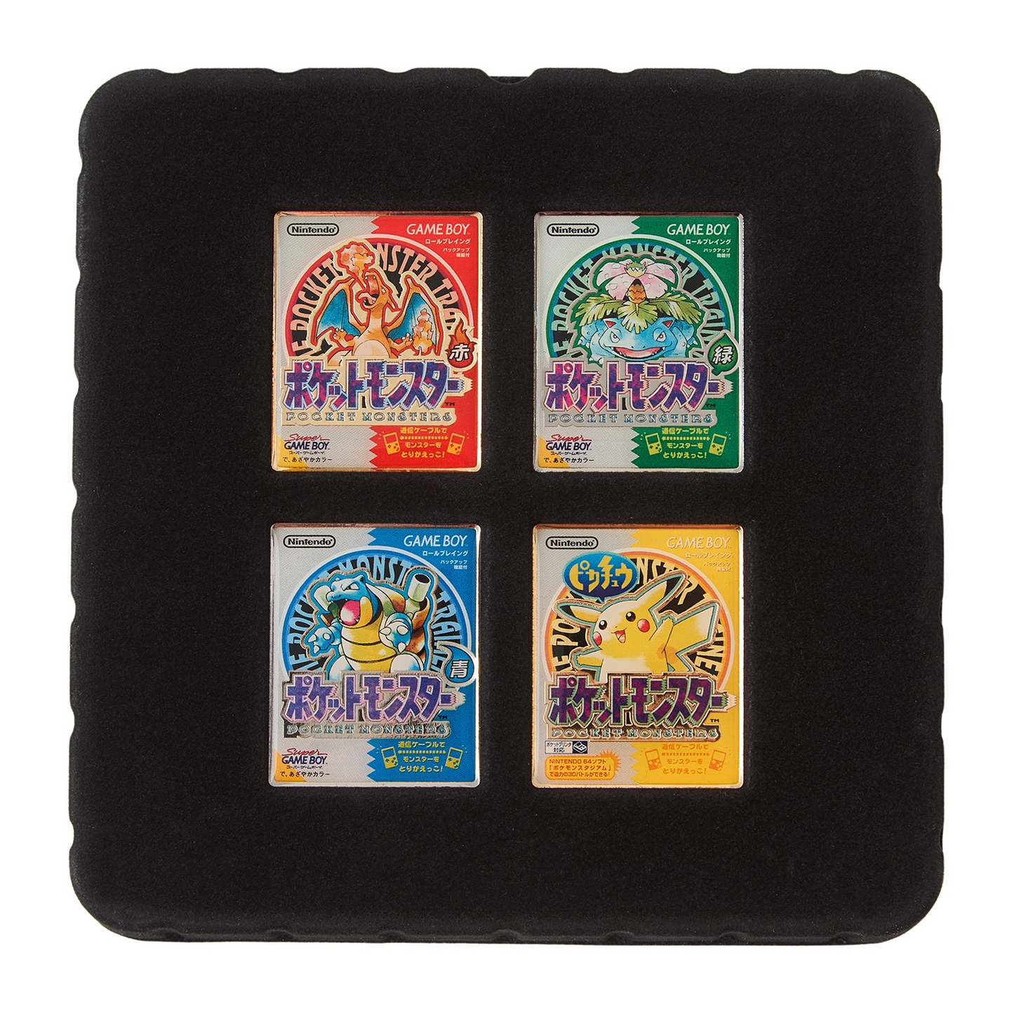 Pokemon Center Release Year Pin Set Red・Green・Blue・Pikachu (Kanto) 4 Badges