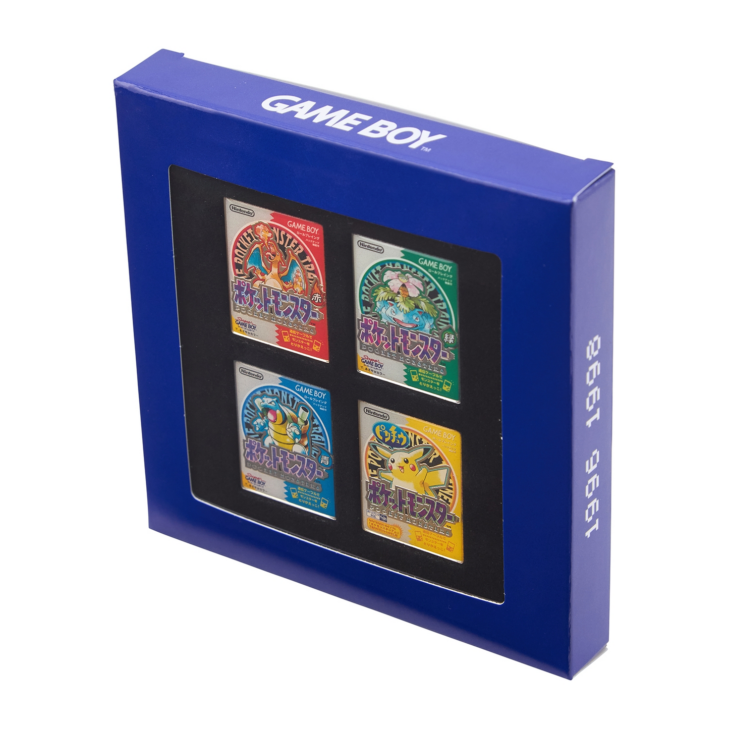 Pokemon Center Release Year Pin Set Red・Green・Blue・Pikachu (Kanto) 4 Badges