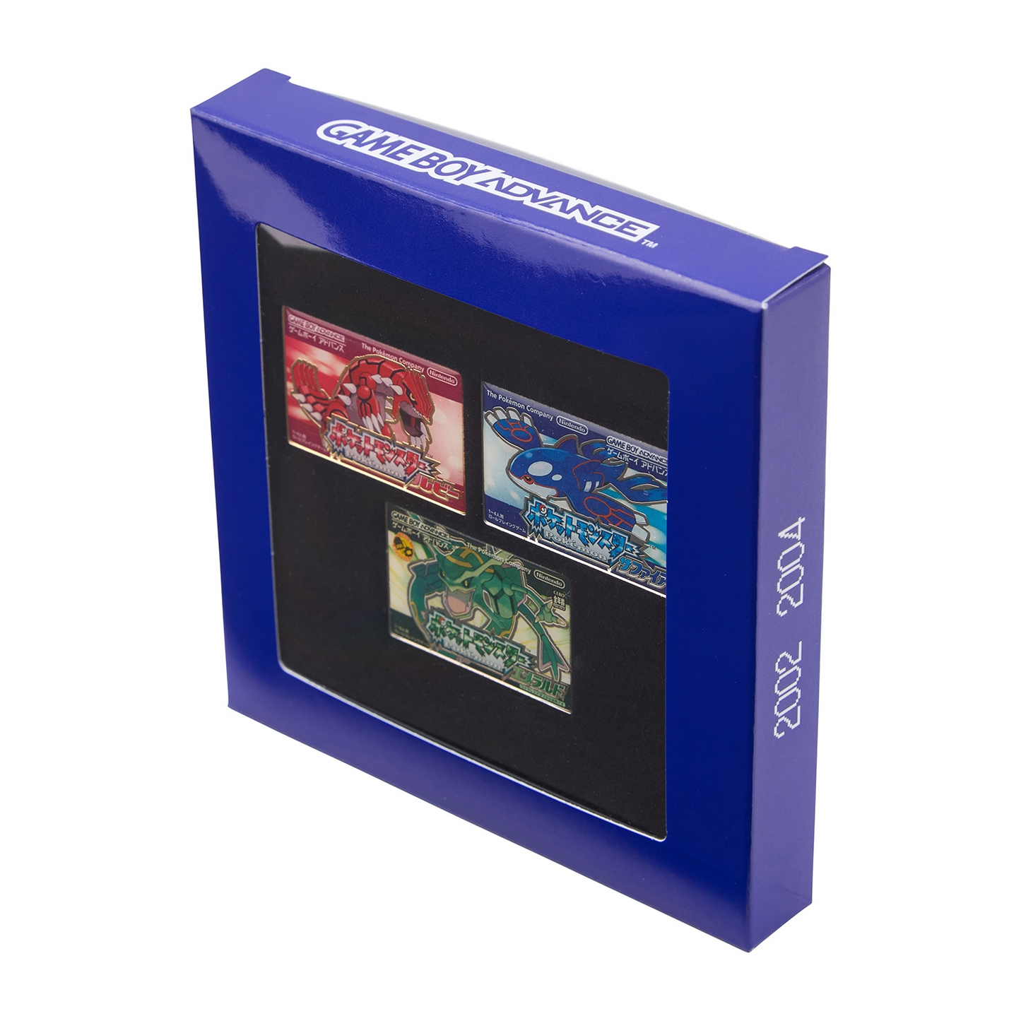 Pokemon Center Release Year 3-Pin Set: Ruby / Sapphire / Emerald, GBA Cover Art