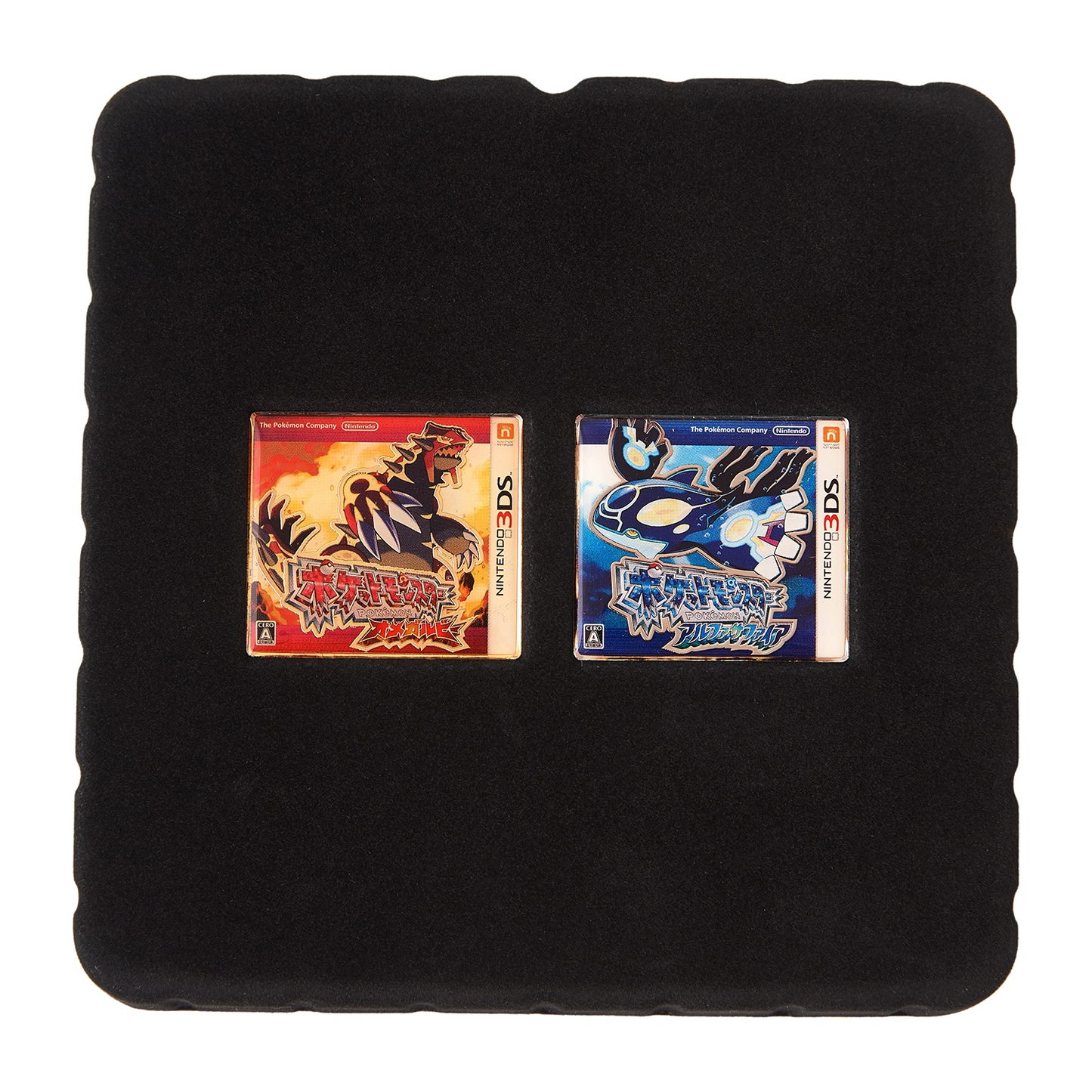 Pokemon Center Release Year Package 2‑Pin Set: Omega Ruby & Alpha Sapphire, 3DS
