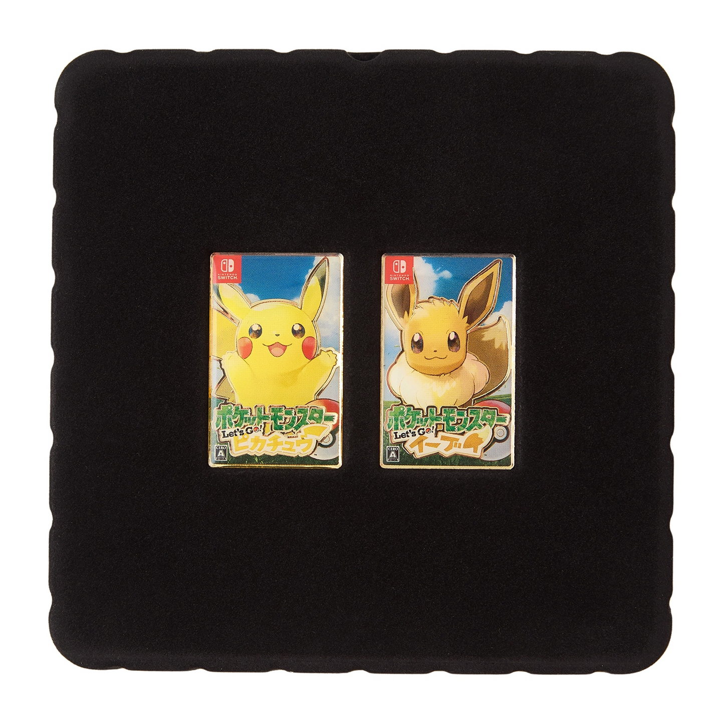 Pokemon Center Release Year Package Pin Set: Let's Go! Pikachu & Eevee, Sparkly