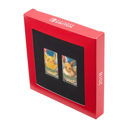 Pokemon Center Release Year Package Pin Set: Let's Go! Pikachu & Eevee, Sparkly
