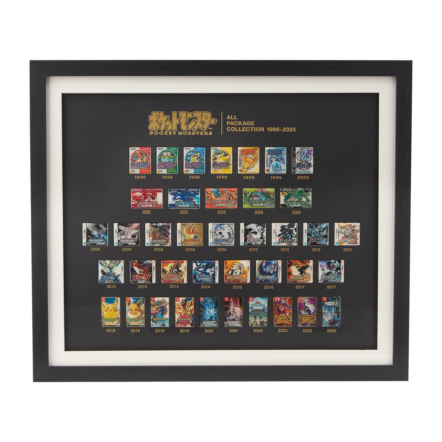Pokemon Pin Badge All Package Collection 1996-2025 Framed Art Japan Official