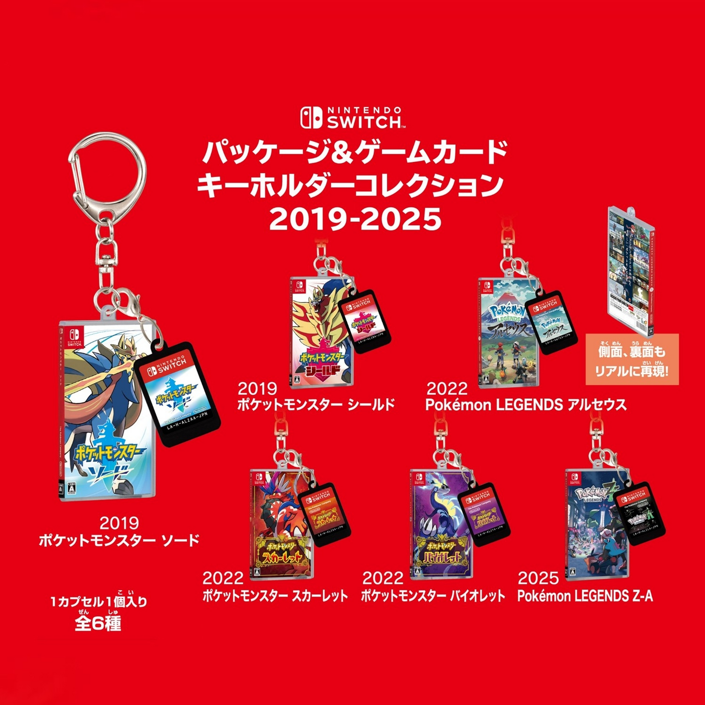 Pokemon Nintendo Switch Game Package & Card Keychain Collection Japan Random BOX