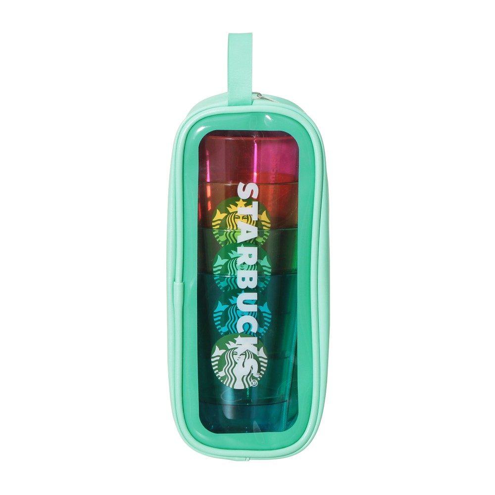 Starbucks Japan Color Your Summer 2026 Logo Cold Cup 384ml Set of 4 & Pouch