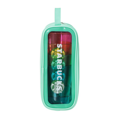 Starbucks Japan Color Your Summer 2026 Logo Cold Cup 384ml Set of 4 & Pouch