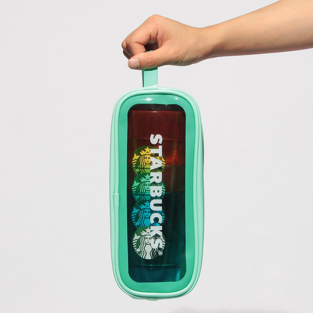Starbucks Japan Color Your Summer 2026 Logo Cold Cup 384ml Set of 4 & Pouch