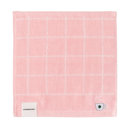 Starbucks Japan Summer 2026 Checkered Pink Towel Handkerchief Gift Set