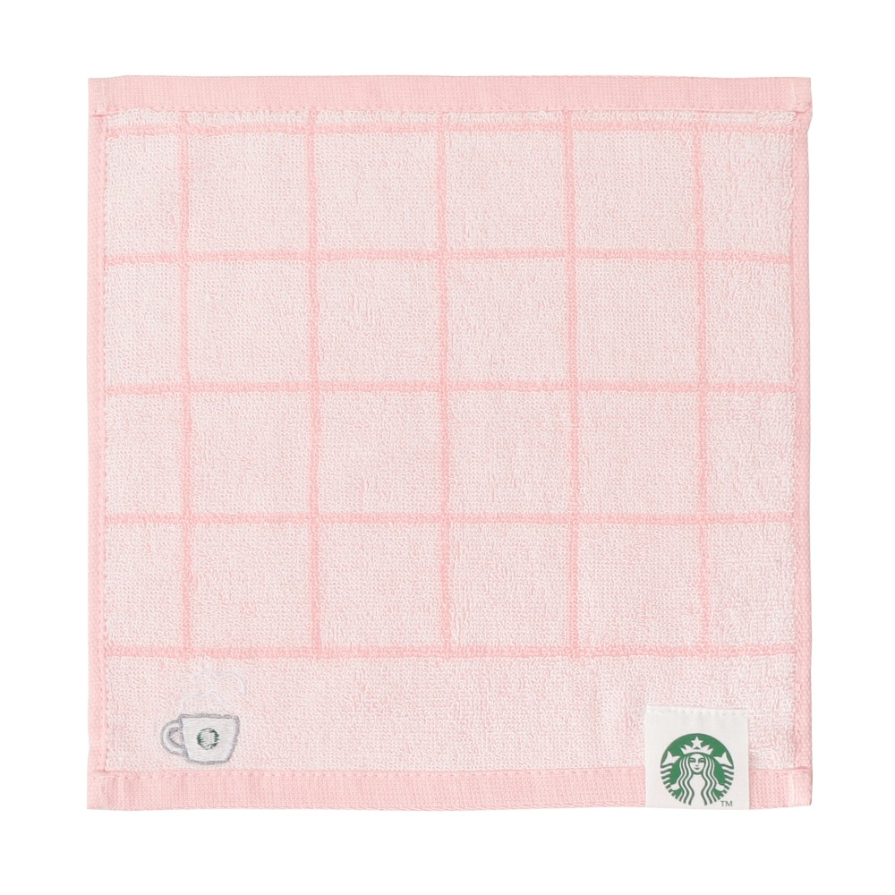 Starbucks Japan Summer 2026 Checkered Pink Towel Handkerchief Gift Set