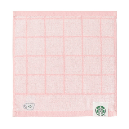 Starbucks Japan Summer 2026 Checkered Pink Towel Handkerchief Gift Set