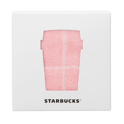 Starbucks Japan Summer 2026 Checkered Pink Towel Handkerchief Gift Set