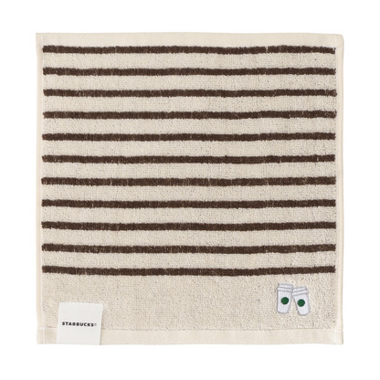 Starbucks Japan Summer 2026 Striped Brown Towel Handkerchief Gift Set