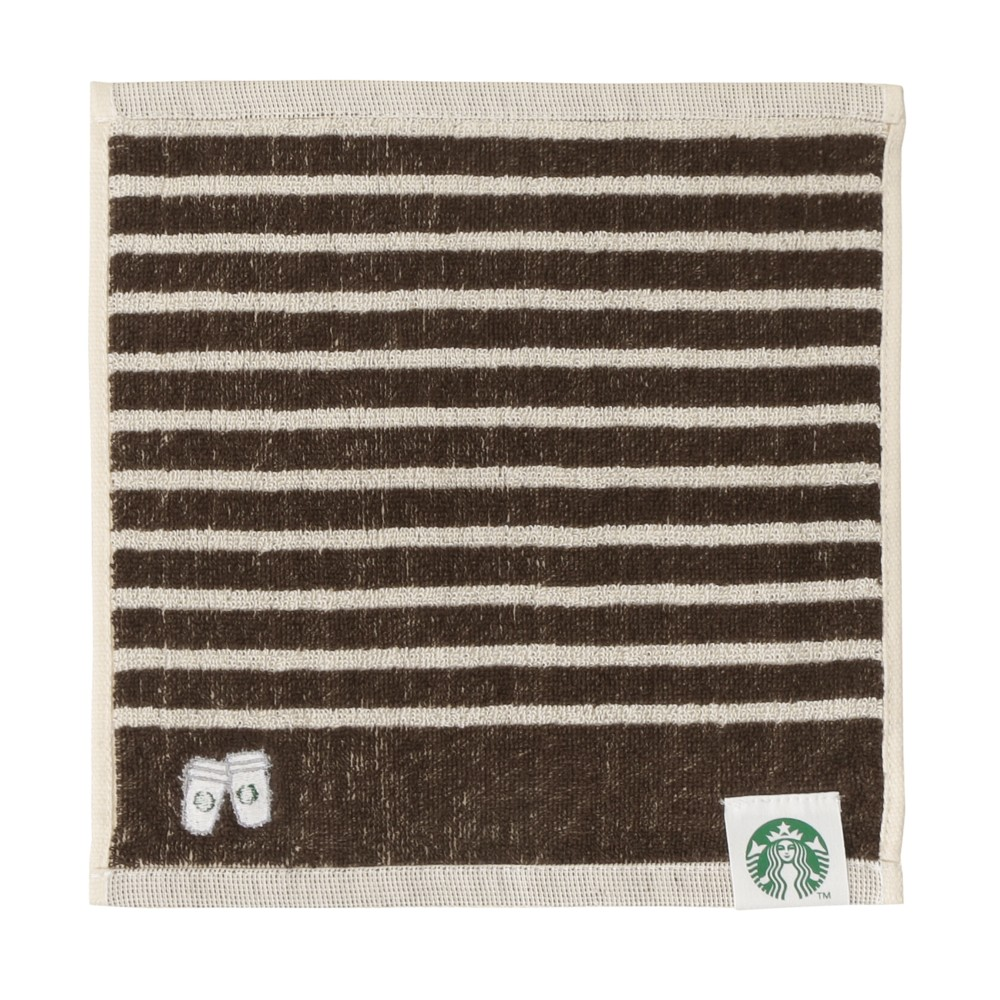 Starbucks Japan Summer 2026 Striped Brown Towel Handkerchief Gift Set