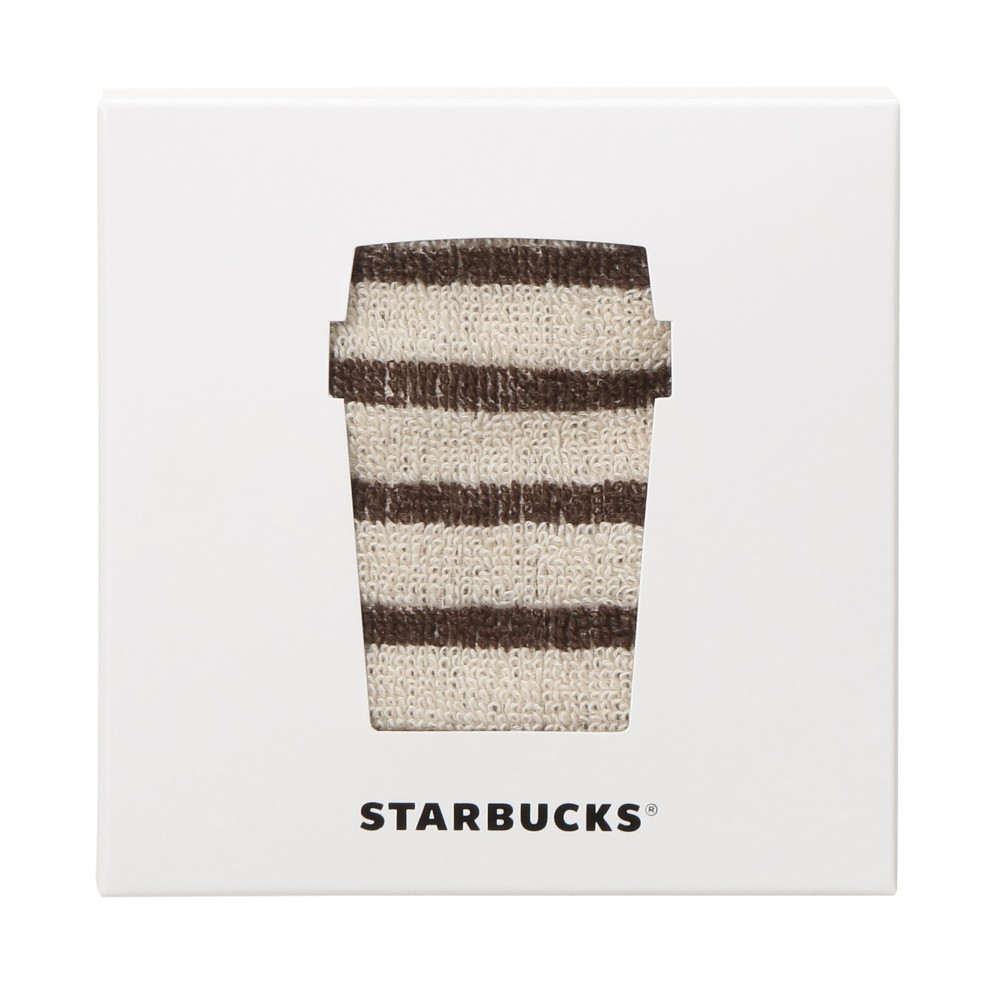 Starbucks Japan Summer 2026 Striped Brown Towel Handkerchief Gift Set