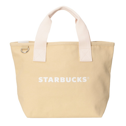 Starbucks Japan Summer 2026 Canvas Tote Bag Beige Ivory Size S