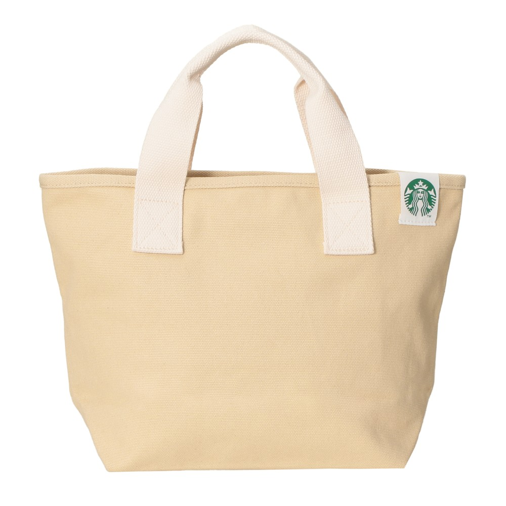 Starbucks Japan Summer 2026 Canvas Tote Bag Beige Ivory Size S