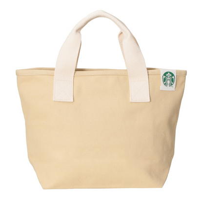 Starbucks Japan Summer 2026 Canvas Tote Bag Beige Ivory Size S