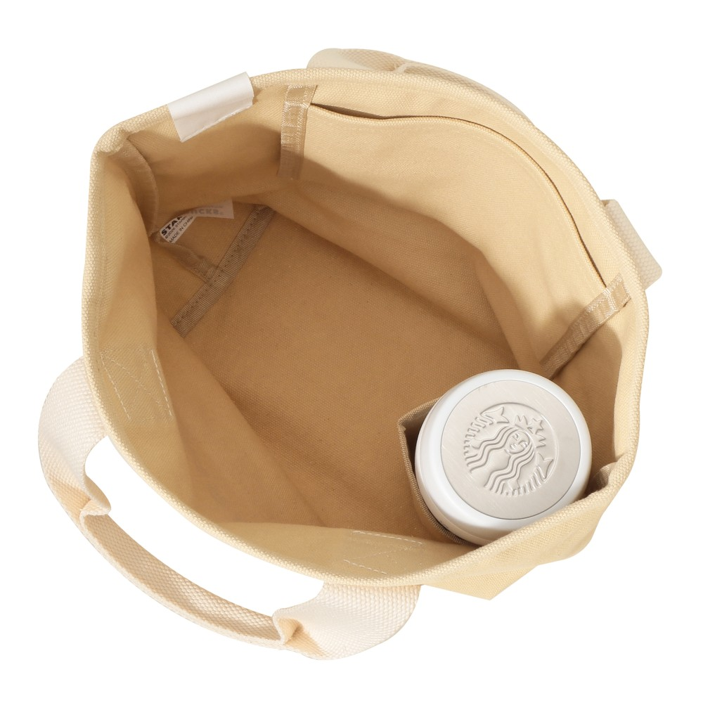 Starbucks Japan Summer 2026 Canvas Tote Bag Beige Ivory Size S