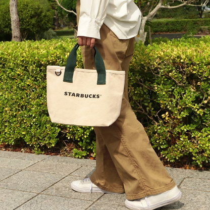 Starbucks Japan Summer 2026 Canvas Tote Bag Beige Ivory Size S