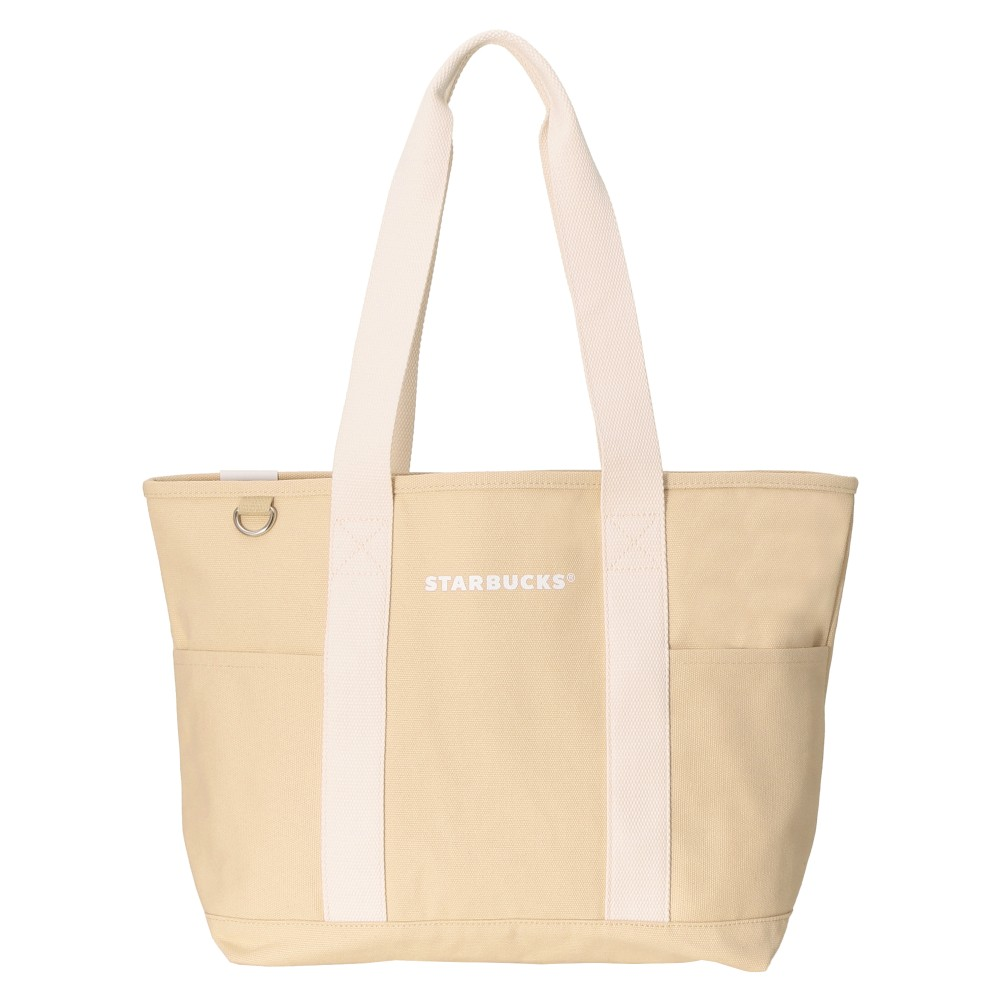 Starbucks Japan Summer 2026 Canvas Tote Bag Beige Ivory Size M